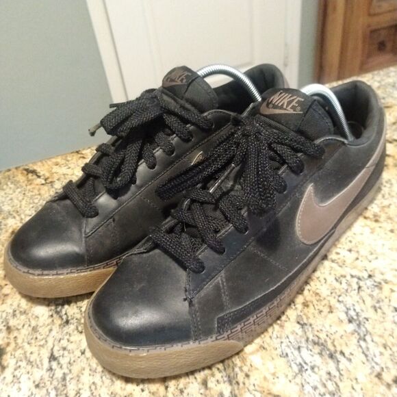Rare Nike Blazer Low 'Black Trail's End Brown' Gum Leather 315876‑021 Men's 10.5 - Picture 1 of 12